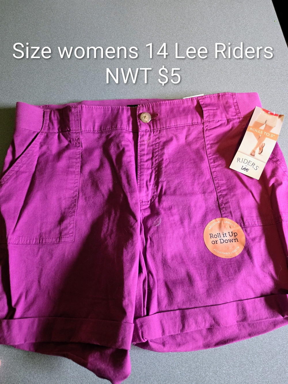 Lee Riders Women's Magenta Roll-Cuff Shorts